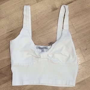 Charlotte Russe White Crop Tank XS